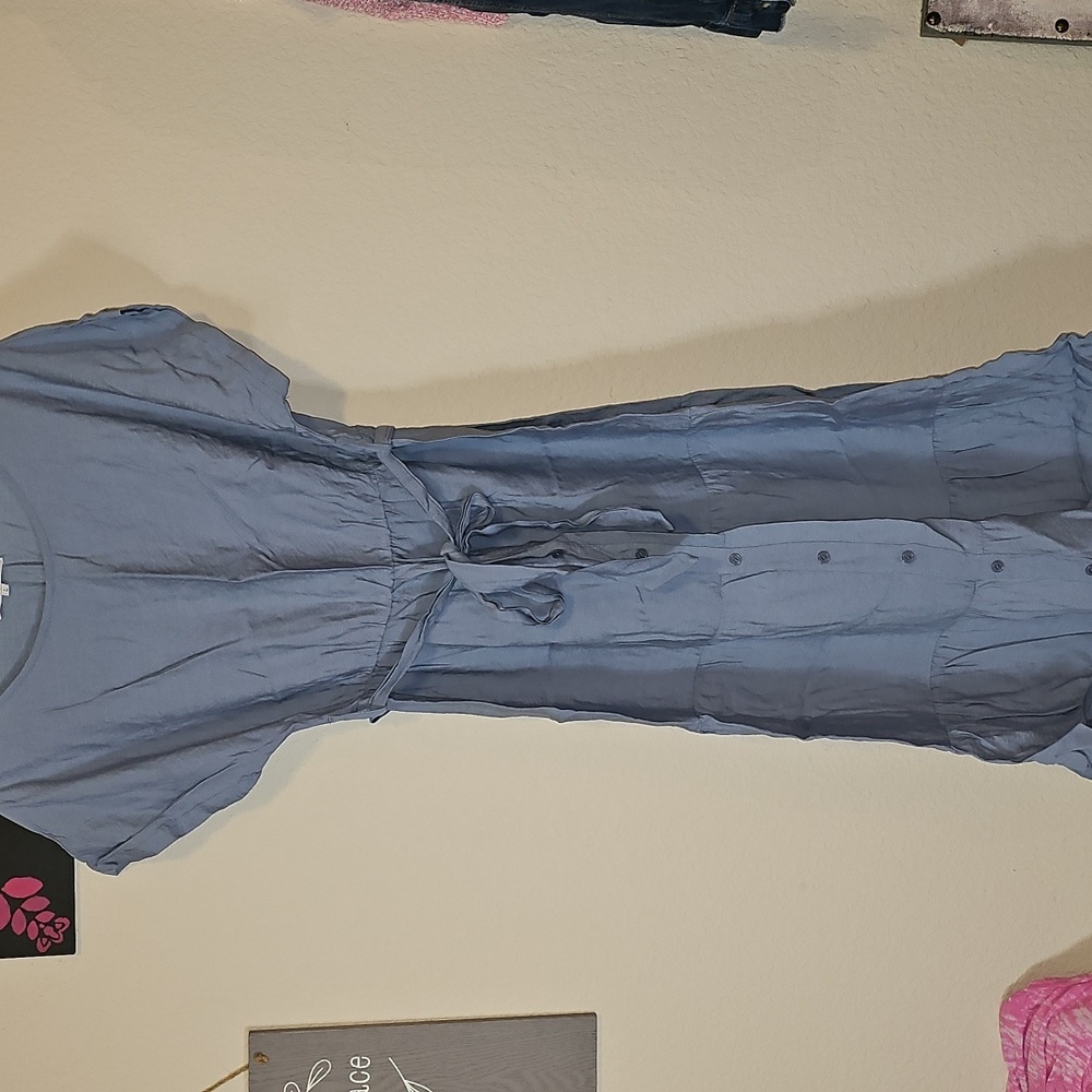 MISS SPARKLING Blue dress size lg,  NWOT
